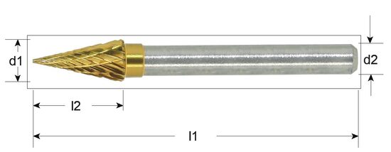 Koniskās borfrēzes