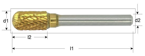 Cilindriska borfrēze – Forma C, D10